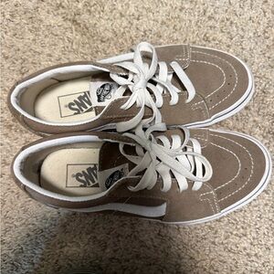 Vans Old Skool Sneakers in Taupe and White
